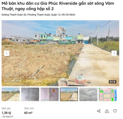 TP. HCM: Cảnh báo dự án “ma” mang tên Gia Phúc Riverside