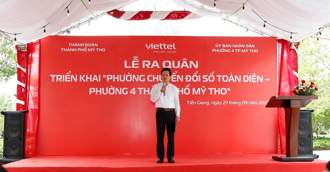 Tiền Giang: Tổ chức lễ ra quân “Phường điểm về chuyển đổi số”