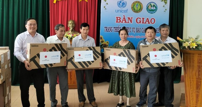 Gia Lai bàn giao trang thiết bị phục vụ công tác báo cáo thống kê do UNICEF viện trợ