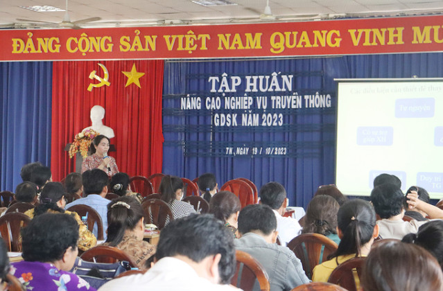 Tây Ninh: Tập huấn nâng cao nghiệp vụ truyền thông giáo dục sức khoẻ năm 2023