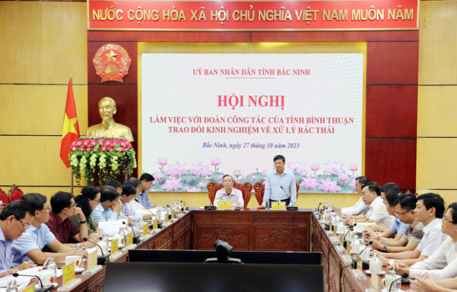 Bắc Ninh và Bình Thuận chia sẻ kinh nghiệm về xử lý rác thải