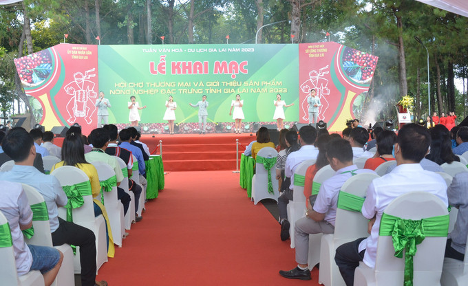 Gia Lai: Khai mạc hội chợ thương mại và giới thiệu sản phẩm nông nghiệp đặc trưng của tỉnh