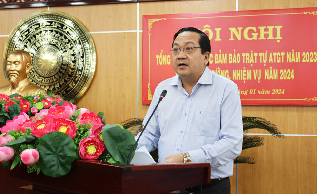Long An đề ra mục tiêu giảm từ 5% đến 10% cả 3 tiêu chí về tai nạn giao thông năm 2024
