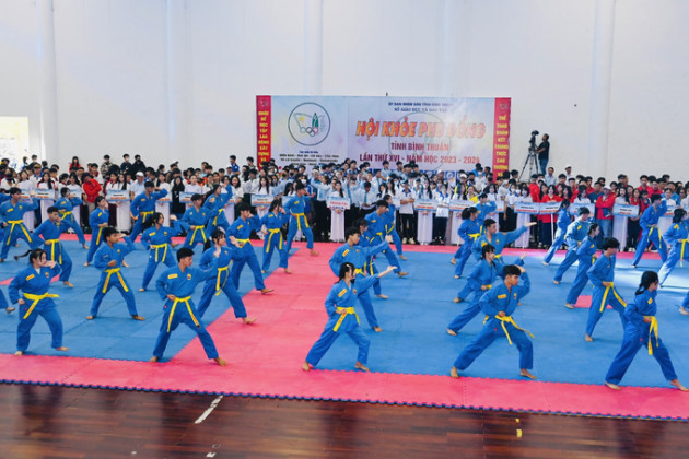 Bình Thuận: Khai mạc hội khoẻ Phù Đổng tỉnh lần thứ XVI, năm học 2023 – 2024