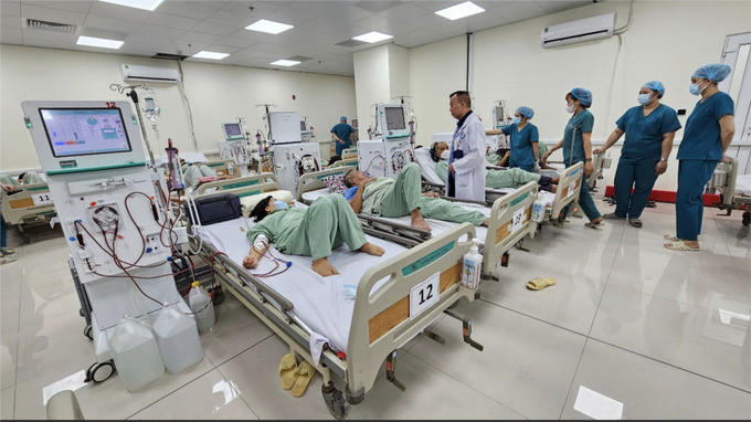 Người bệnh đã được chạy thận nhân tạo tại cơ sở mới của Bệnh viện Đa khoa Khu vực Hóc Môn