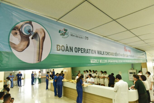 Bệnh viện Quân y 175 phối hợp với Tổ chức Qperation Walk Chicago (Hoa Kỳ) phẫu thuật khớp háng miễn phí cho bệnh nhân nghèo