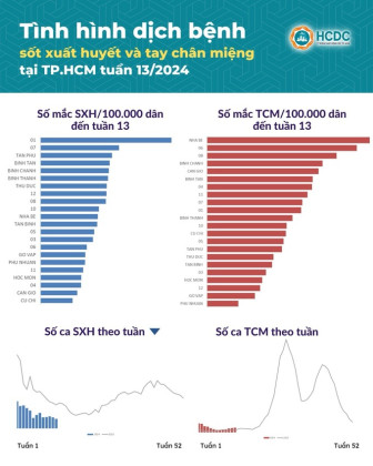 TP.HCM ghi nhận 136 ca mắc bệnh tay chân miệng trong tuần 13