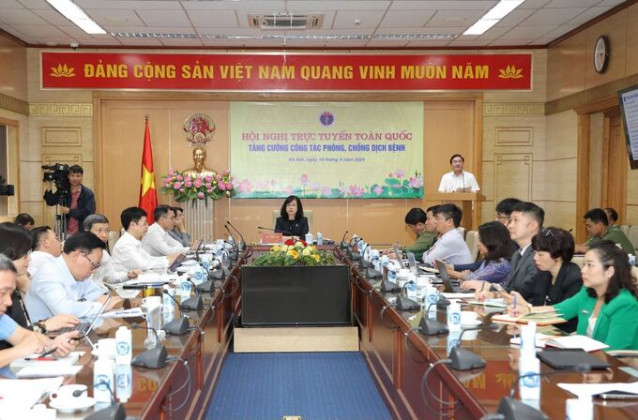 Hội nghị trực tuyến toàn quốc tăng cường công tác phòng, chống dịch bệnh