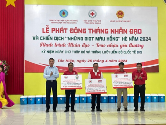 Kiên Giang: Phát động “Tháng Nhân đạo” và chiến dịch “Những giọt máu hồng hè” năm 2024