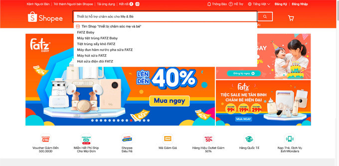 Fatzbaby là “cái hiệu được thương” trên các sàn thương mại điện tử