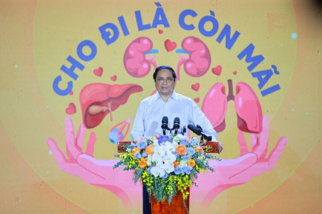 Thủ tướng Phạm Minh Chính dự lễ phát động phong trào đăng ký hiến tặng mô tạng cứu người
