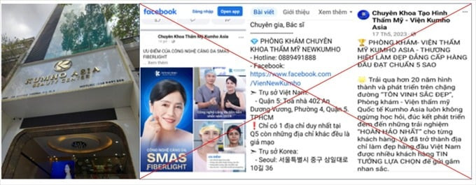 TP.HCM: Phòng khám “Chuyên khoa thẩm mỹ Kumoho Asia” ở Phường 4, Quận 5 có nhiều hành vi vi phạm trong lĩnh vực y tế