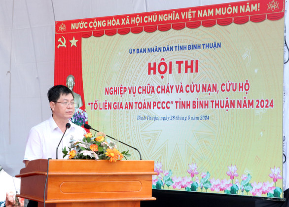 Bình Thuận: Hội thi nghiệp vụ chữa cháy và cứu nạn cứu hộ “Tổ liên gia an toàn phòng cháy, chữa cháy”