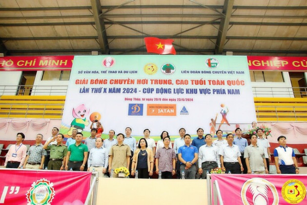Hội GDCSSKCĐ Việt Nam tham gia Ban Tổ chức điều hành giải bóng chuyền hơi trung cao tuổi toàn quốc lần thứ X năm 2024