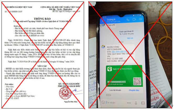 Cảnh giác với các thủ đoạn lừa đảo liên quan đến cập nhật thông tin trên ứng dụng VssID – BHXH số