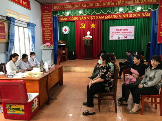 Hội Chữ thập đỏ Lâm Đồng tổ chức hiến máu tình nguyện tại huyện Di Linh