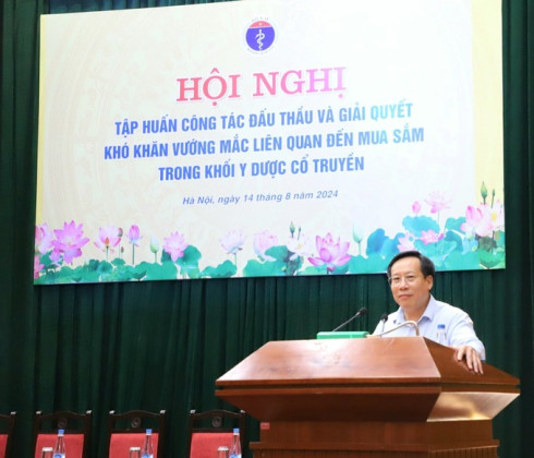 Bộ Y tế tập huấn công tác đấu thầu và giải quyết khó khăn, vướng mắc liên quan đến mua sắm trong khối y dược cổ truyền