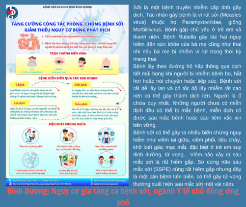 Bình Dương: Nguy cơ gia tăng ca bệnh sởi, ngành y tế chủ động ứng phó