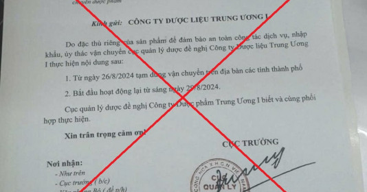 Giả mạo công văn của Cục Quản lý Dược