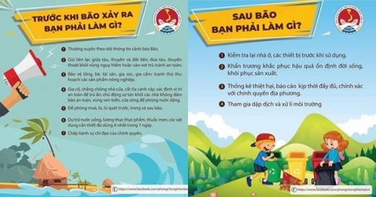 Infographic: Khuyến cáo những việc làm trước, trong và sau bão