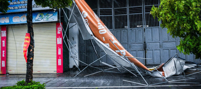 [Ảnh] Những thiệt hại ban đầu do ảnh hưởng bão số 3 tại Cẩm Phả