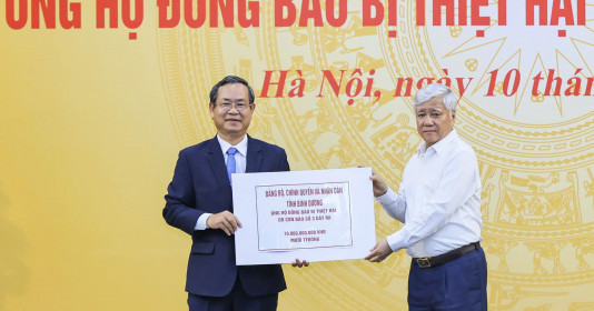 Bình Dương chung tay giúp đỡ đồng bào miền Bắc khắc phục hậu quả bão số 3