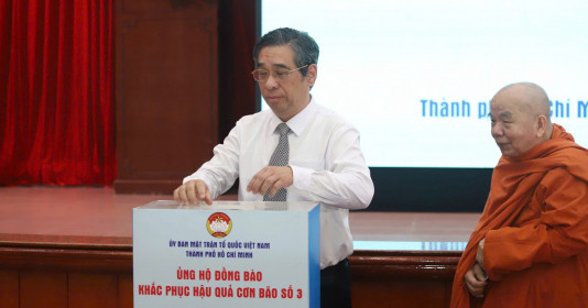 TP.HCM tổ chức Lễ phát động ủng hộ đồng bào bị thiệt hại do bão Yagi