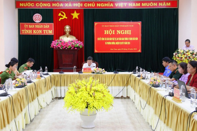 Kon Tum: Sơ kết công tác bảo đảm trật tự, an toàn giao thông 9 tháng đầu năm 2024