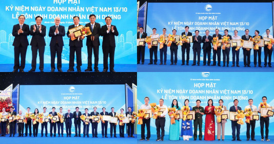 Bình Dương: Họp mặt kỷ niệm Ngày Doanh nhân Việt Nam và tôn vinh doanh nhân tiêu biểu