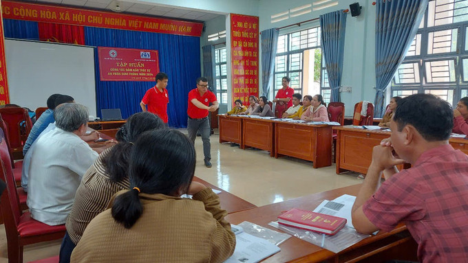 Gia Lai: Tập huấn kỹ năng sơ - cấp cứu cho tình nguyện viên chữ thập đỏ huyện Ia Pa