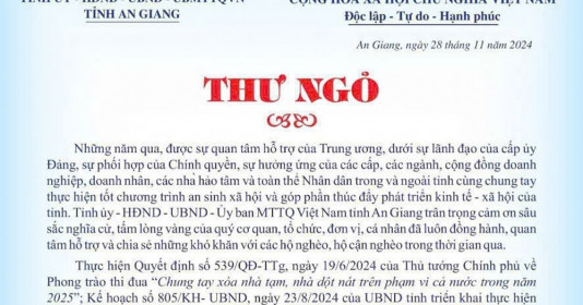 An Giang: Chung tay xóa nhà tạm, nhà dột nát và chăm lo hộ nghèo vui Xuân, đón Tết