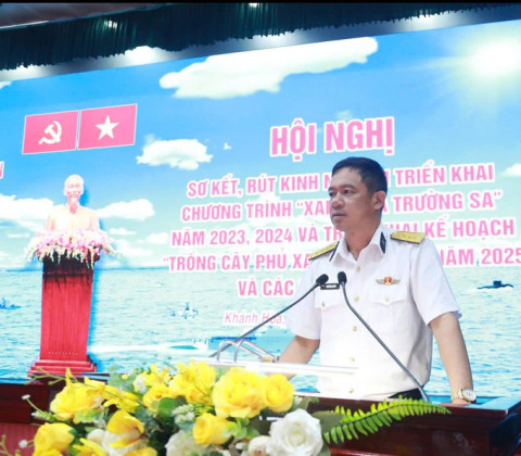 Vùng 4 Hải quân tổ chức hội nghị sơ kết chương trình “Xanh hóa Trường Sa”