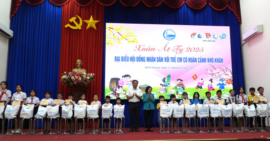 Bình Dương: Chăm lo trẻ em có hoàn cảnh khó khăn – Xuân Ất Tỵ 2025, lan tỏa yêu thương và trách nhiệm cộng đồng