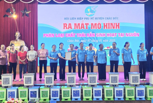 Bà Rịa – Vũng Tàu: Huyện Châu Đức ra mắt mô hình phân loại chất thải rắn sinh hoạt