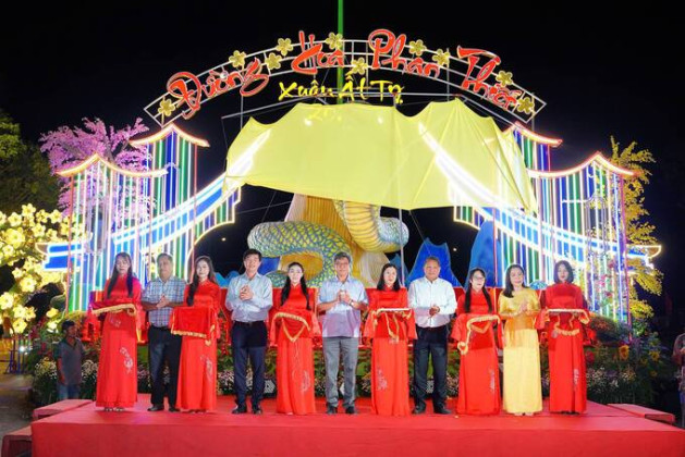 Bình Thuận: Khai mạc đường hoa Xuân TP. Phan Thiết - Tết Ất Tỵ năm 2025