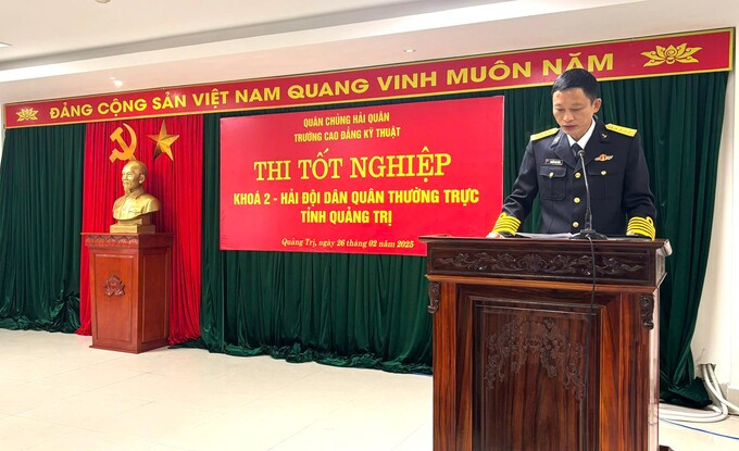 Trường Cao đẳng Kỹ thuật Hải quân: Tổ chức thi tốt nghiệp khóa 2 - Chuyên môn kỹ thuật Hải đội Dân quân thường trực