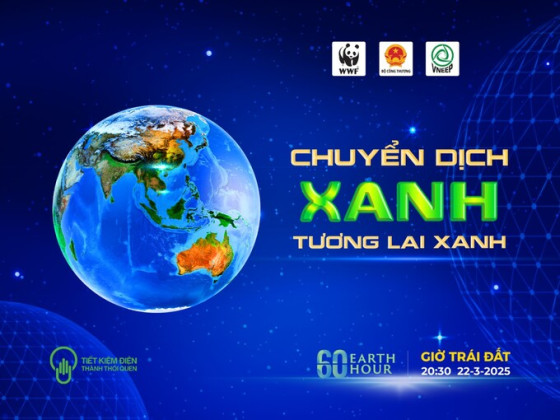 Giờ Trái đất năm 2025: Chuyển dịch xanh, tương lai xanh