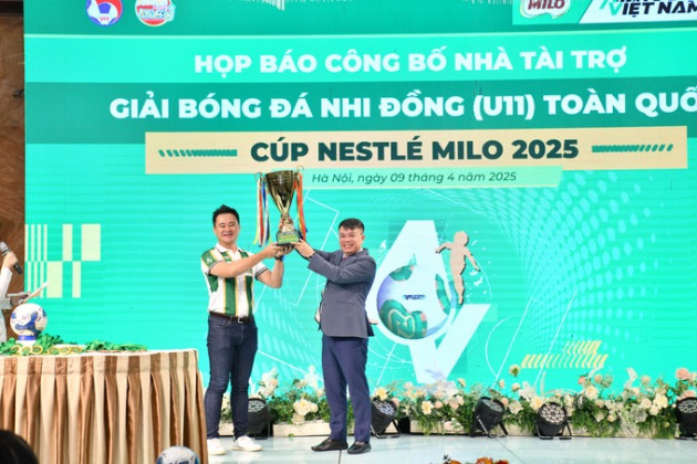 Nestlé MILO tiếp tục đồng hành cùng Giải Bóng đá Nhi đồng (U11) Toàn quốc 2025