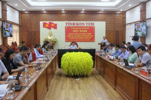 Kon Tum: Tổng kết công tác phòng chống thiên tai, tìm kiếm cứu nạn năm 2024 và triển khai nhiệm vụ năm 2025