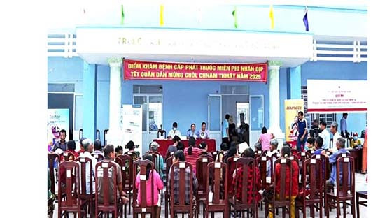 Cần Thơ: Khám bệnh, cấp thuốc miễn phí nhân dịp Tết Cổ truyền Chôl Chnăm Thmây năm 2025