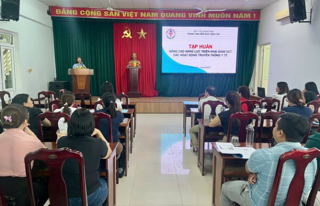 Quảng Nam tập huấn nâng cao năng lực giám sát và triển khai truyền thông y tế cho cán bộ tuyến huyện, xã