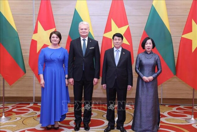 Chủ tịch nước Lương Cường chủ trì chiêu đãi chính thức Tổng thống Lithuania Gitanas Nauseda