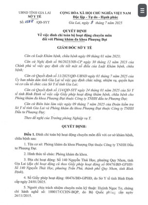 Gia Lai: Đình chỉ toàn bộ hoạt động Phòng khám bị tố thu phí bất thường