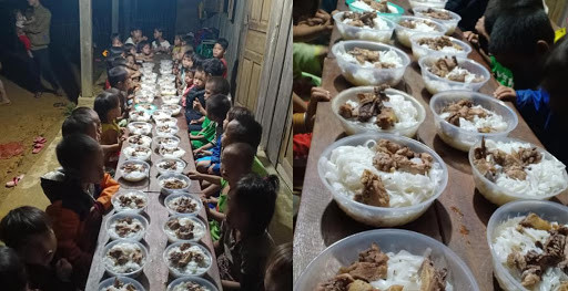 Nghẹn ngào buổi liên hoan kết thúc năm học của ngôi trường vùng cao: Đây là lần đầu em được ăn mì với thịt