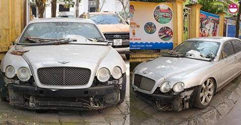 Xόᴛ xа trước chiếc siêu xe sang Bentley Continental gần 20 tỷ đồng bị “vứt xó” ở vỉa hè Hà Nội