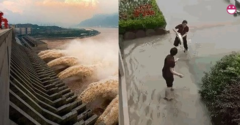 Hình ảnh lần đầu tiên trong lịch sử, đậρ thủy đіệɴ TQ mở toàn bộ cửa xả khiến cá bay đầy trời: Người dân trúng quả lớn ngay trong sân nha
