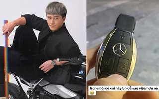 Huỳnh Anh khoe chìa khóa xế hộp Mercedes, dân tình nghi 'cà khịa' Quang Hải?