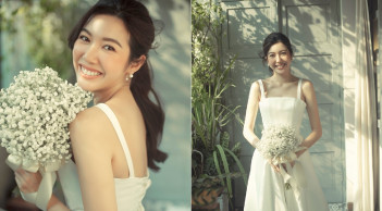 Mê mẩn trước bộ ảnh cưới nền nã, dịu dàng nhưng vẫn tỏa nắng của Á hậu Thúy Vân