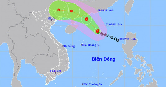 Dự báo bão số 7 gây mưa to ở Bắc Bộ từ 9/9