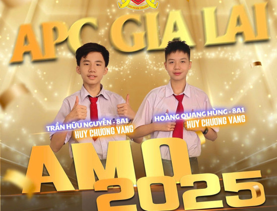 Hai học sinh Gia Lai giành Huy chương vàng Cuộc thi Toán học quốc tế AMO